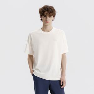 [GS단독] 내셔널지오그래픽 N265UTS909 세미오버핏 수피마 반팔 티셔츠 O/WHITE