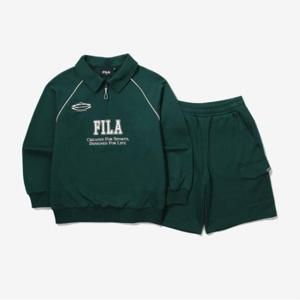 [휠라키즈] 카라 반집업 셋업 (FK2FSG1202M_DGN)