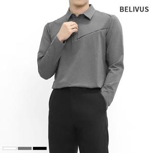 빌리버스 골프웨어 남자 카라티 BBLT006 긴팔 스판 티셔츠