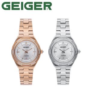 가이거(GEIGER) 여성용 다이아몬드 메탈 워치 GE1247