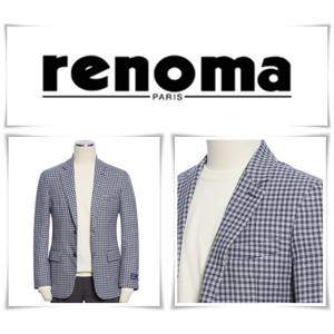 [레노마캐주얼][레노마재킷]S/S 마혼방 네이비 체크패턴 캐주얼 재킷 RPIMBJ04A DR4470