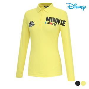 [디즈니골프]여성 로고 포인트 카라 긴팔티셔츠 DL1LTS005