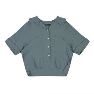 [코데즈컴바인] 오픈카라 롤업 블라우스 (CJB-BL512W5)