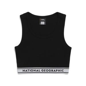 내셔널지오그래픽 N242WTS130 여성 크롭 민소매 티셔츠 BLACK