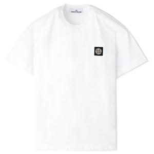 23FW 스톤 가슴패치 라운드 반팔티 화이트 791524113 A0001