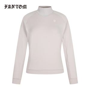 [팬텀] 여성 로고 와펜 모크넥 기모 긴팔티셔츠