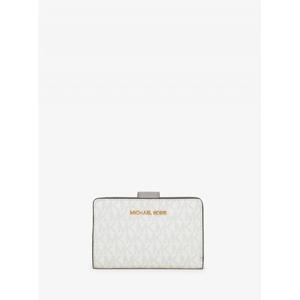 마이클 코어스 제트 세트 트래블 바이폴드 지퍼 코인 지갑 미디엄 - MK 시그니처 35F3GTVF2V1999 옵틱 화이트