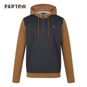 [팬텀] 남성 소재 믹스 하이브리드 후드 니트