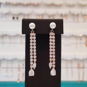 볼라레 세이브존01 진주 6mm 샤이니 롱 귀걸이 spe584