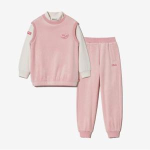 [휠라키즈] TOD 플래닛 자수 벨로아 골지 세트 (FK2FSG4501X_LPK