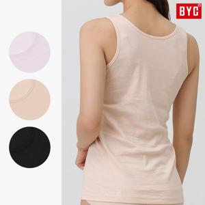 BYC 여성순면런닝 실켓 40수 순면 베이직 여자면100런닝 1매