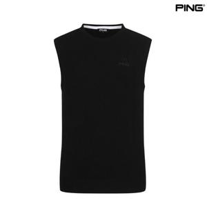 [핑골프](양말증정2개) 남성 패턴 니트 베스트 (111D3SV201_BK)