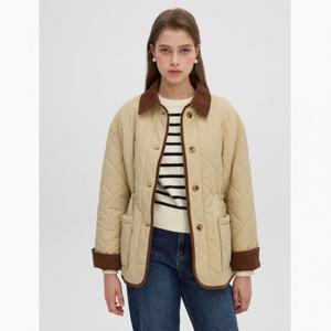 [올리브데올리브]코듀로이 배색 퀼팅 점퍼 (OH4WMA96)