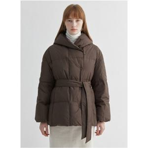 [쉬즈미스]퀼팅 숄 후드 덕다운 점퍼 (SSDJPO42100)