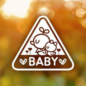 삐약이 세모 여아 자동차스티커-반사