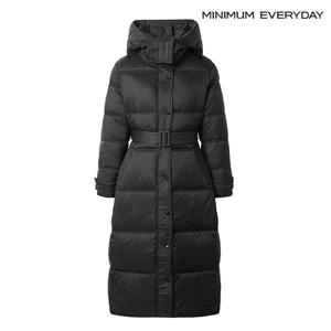 [미니멈][미니멈 에브리데이] 후드 벨티드 집업 패딩 점퍼 (EA4JJ024D)