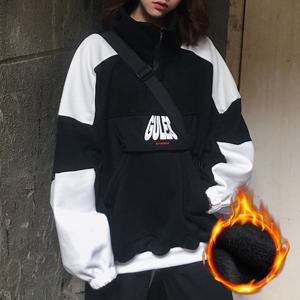 남녀공용 겨울 기모 캐주얼 하이넥 맨투맨 INSUM45