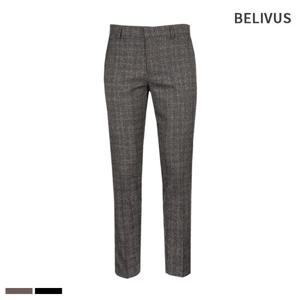 [빌리버스]빌리버스 남자 체크 슬랙스 일자핏 팬츠 BITP046