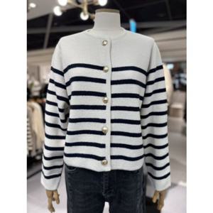 [코데즈컴바인] (CKA-CD504W1) 스트라이프 파이핑 가디건