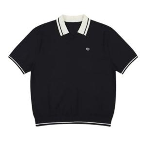 JQS W233001TPS81-NVY 남성 브이넥 니트 반팔 폴로