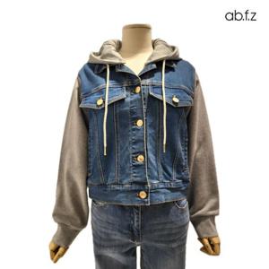 [에이비에프지]후드 레이어드 스타일 데님 재킷 APZ5QJ33G