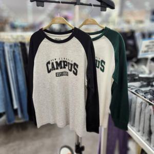 유솔 sh06 유니 싱글 배색 티셔츠 ULLA25S03