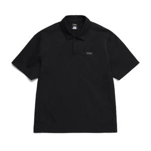 내셔널지오그래픽 N252UPL310 피오토스 우븐 세미오버핏 반팔 카라티 BLACK