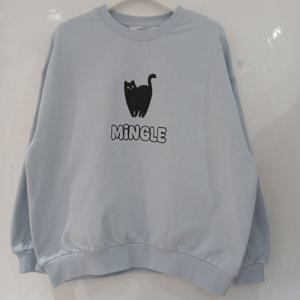 [에꼴리에][모다부평]캣 프린트 바이오 맨투맨/25A1452BL_BP