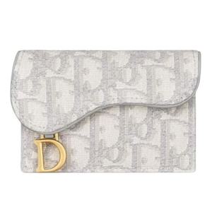 디올 SADDLE 플랩 카드지갑 그레이 S5611CT