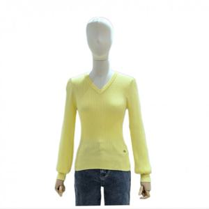 플라스틱아일랜드  골지 브이넥 슬림핏 니트 (PR2KL301)