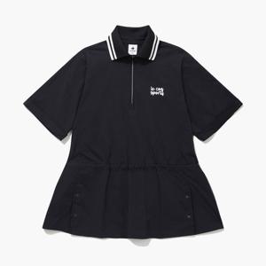 [르꼬끄골프] 여성 중기장 우븐 반집업 티셔츠 (GQ122LTS36)