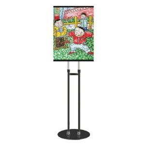 삼화 포스터스탠드 단면삽입식 IP-07BK A2 2폴 원형. 포스터스텐드 스텐드 알림판스탠드 게시판스탠드 오피