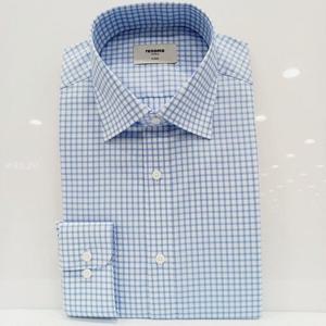 [레노마셔츠]일반핏/노-포켓/구김성 적고/스판/체크 긴소매 셔츠