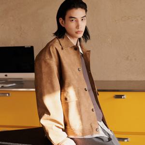 [애드호크]남성 인조가죽 베이직 점퍼 HB2LE03_CA