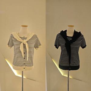 [SOUP] 어깨숄후드 단가라 니트가디건 (SB4GD30)