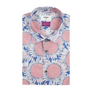 [레노마] 일반핏반소매남방 리버티 해바라기 프린트 ROUSG1279블루