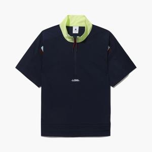 [르꼬끄골프] 여성 배색 밴드 포인트 우븐 반집업 티셔츠 (GQ122LTS35)