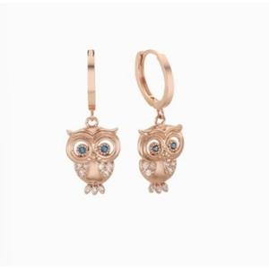 [로이드] 주문제작 [어덜트 주얼리] 부엉이 런던블루 14K Gold 귀걸이 LOSO2002G