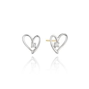 [미니골드] 라인 하트 귀걸이 ENOM 4189
