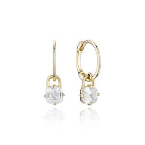 [미니골드] 슬림 에메랄드컷링귀걸이 ENOM4198