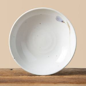 이천도자기 청꽃고백자 나물기 대 15.7cm 그릇 찬기 앞접시 한정식그릇 한정식식기 한식차림 한식접시 한식