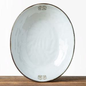 이천도자기 희고백자 야채볼 19cm 그릇 식기 타원볼 그라탕기 그타랑볼 파스타볼 한식볼 한식기 도자기접시