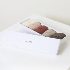 [헤지스] 퍼피자수 골지 장목 양말 5종 세트 [HJSS5E501WT]