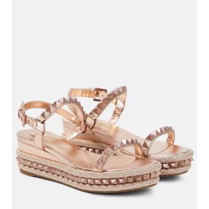 크리스찬루부탱 Pyraclou 레더 에스파드리유 P00883652