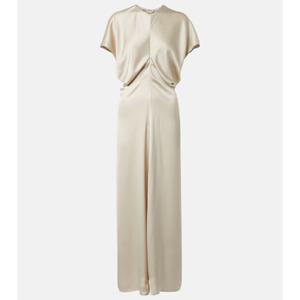 토템 웨딩   Slouch 드레이프 새틴 맥시 드레스 P00993570