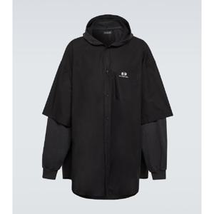 발렌시아가 패치 코튼 포플린 플리스 재킷 P00850819