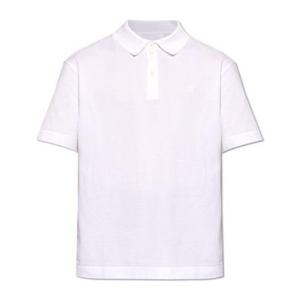 지방시 클래식 핏 화이트 피케 폴로 셔츠 BM71KR3YCD 100
