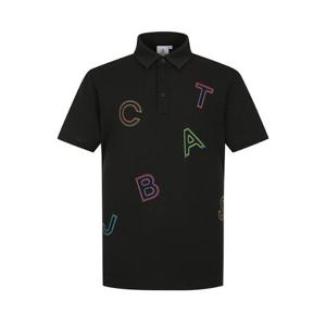 [까스텔바작]남성 앞판 프린트 폴로 티셔츠 BGEMTS208BK_CC