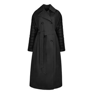 에르노 여성 더블 브레스트 퀼팅 슬리브 트렌치 코트 CA000576D