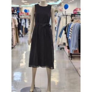 SOUP 여성 민소매 벨티드 쉬폰 원피스 OB5OPTF